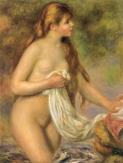 Bather with Long Hair Pierre-Auguste Renoir
